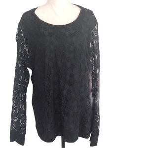 Adrianna Papell Lace Sweatshirt Size XX-Large